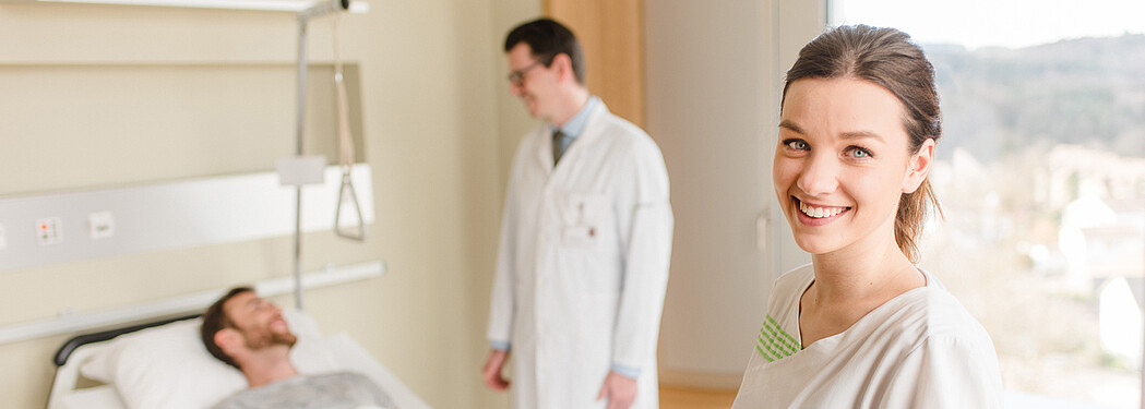 Pflege, Arzt und Patient im Kantonsspital Thurgau